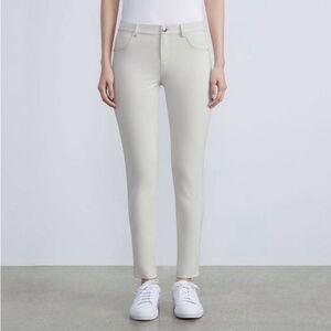 Lafayette 148 ACCLAIMED STRETCH MERCER PANT in Sand Size 8